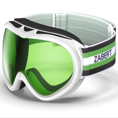ZABERT Kids Boys Ski Goggles Snow Snowboard Goggles Age 6-14 Years Youth Anti fog OTG Over Glasses Green