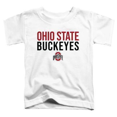 The Ohio State University Official Stacked Unisex Toddler T Shirt,White, 2