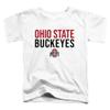 The Ohio State University Official Stacked Unisex Toddler T Shirt,White, 2 view 1