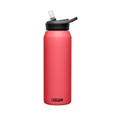 CamelBak eddy+ Water Bottle with Straw 32oz - Insulated Stainless Steel, Wild Strawberry