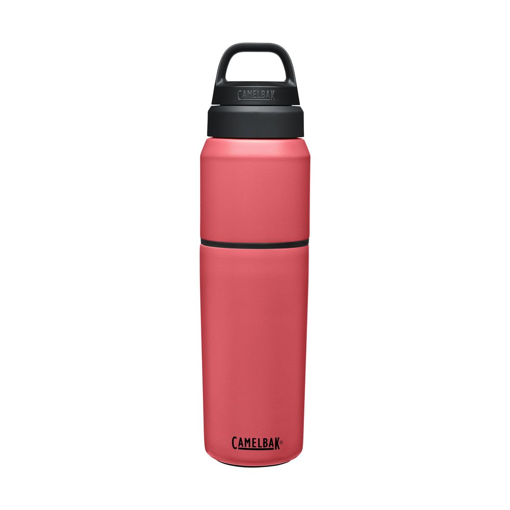 CamelBak MultiBev Water Bottle & Travel Cup Vacuum Insulated Stainless Steel - Wild Strawberry - 22oz Bottle & 16oz Cup