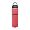CamelBak MultiBev Water Bottle & Travel Cup  Vacuum Insulated Stainless Steel - Wild Strawberry - 22oz Bottle & 16oz Cup view 1