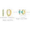 HEYu Hoop Huggie Turquoise Earrings Set for Women 18K Real Gold Plated Small Cuff Huggie Hoops Earrings Gold Cartilage Earring for Women view 2
