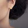 HEYu Hoop Huggie Turquoise Earrings Set for Women 18K Real Gold Plated Small Cuff Huggie Hoops Earrings Gold Cartilage Earring for Women view 3