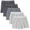 Amazon Essentials Men's Cotton Jersey Boxer Short, Pack of 5, Grey Heather, Charcoal Mix, X-Small view 1
