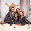 Christmas Sleepwear for Family,Family Plaid Sleepwear Couples Matching Shirts Parent-Child Pjs Outfit for Christmas Xma Kids 5-6 Years O04 - Brown view 2