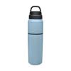 CamelBak MultiBev Water Bottle & Travel Cup  Vacuum Insulated Stainless Steel - Dusk Blue - 22oz Bottle & 16oz Cup view 3
