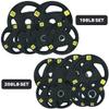HAJEX Weight Plates Sets - Olympic Weights & Standard Weights (3-Grip Plates 2", 198 LB) view 1