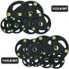 HAJEX Weight Plates Sets - Olympic Weights & Standard Weights (3-Grip Plates 2", 198 LB) view 3