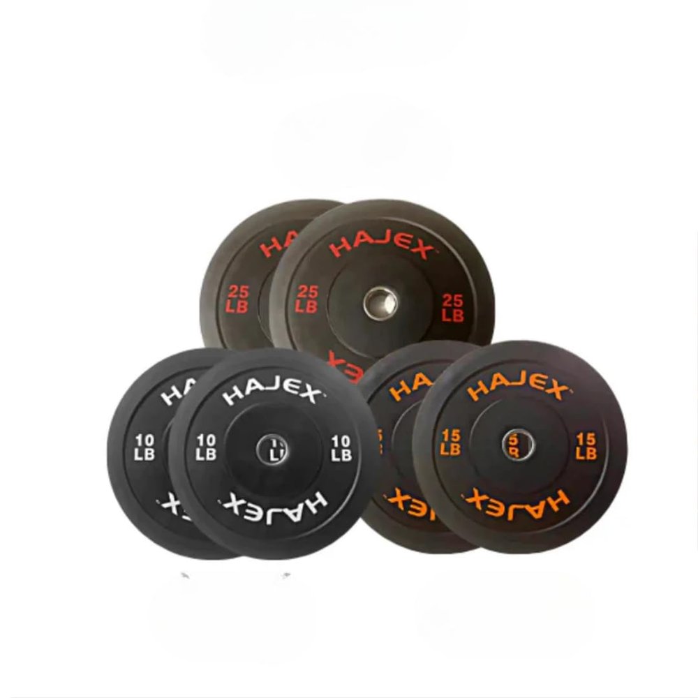 HAJEX Weight Plates Sets - Olympic Weights & Standard Weights (Bumper Plates 2", 100 LB)