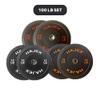 HAJEX Weight Plates Sets - Olympic Weights & Standard Weights (Bumper Plates 2", 100 LB) view 2