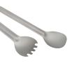 RISON Titanium Spork and Spoon Set Outdoors Long Handle Flatware, Eco-Friendly Coffee Spoon, Titanium Spork and Titanium Spoon Ultra Lightweight Camping Cutlery for Backpacking or Hiking Outdoors view 2