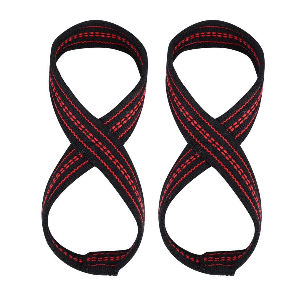 Deadlift Wrist Wraps, Soft Nylon And Spandex Figure 8 Weight Lifting Straps Gym Training Support Hand Protective Sleeves Weight Lifting Deadlifting Workout Straps(S)