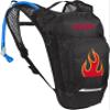 CamelBak Mini M.U.L.E. Kids Hydration Backpack for Hiking and Biking - 50oz, Black/Flames view 1