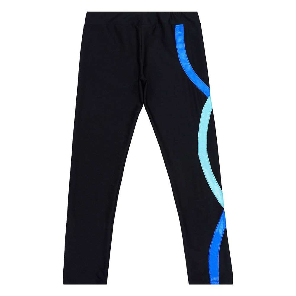Kvysinly Kids Girls Ice Figure Skating Pants Practice Over Boots Pants Thin Tights Trousers Training Skate Leggings ##Z1Black 10 Years