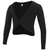 Happy Cherry Girls Ballet Dance Sweater Cardigan Ballerina Knit Wrap Top Long Sleeves Sweater Dance Top Black 14Y view 1