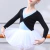 Happy Cherry Girls Ballet Dance Sweater Cardigan Ballerina Knit Wrap Top Long Sleeves Sweater Dance Top Black 14Y view 2
