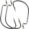 100pcs Worm Hook Jig Wide Gap Fishing Hook High Carbon Steel Fishing Hook for Bass Saltwater Fishing Size: 1/0-5/0 (4/0) view 1