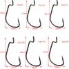 100pcs Worm Hook Jig Wide Gap Fishing Hook High Carbon Steel Fishing Hook for Bass Saltwater Fishing Size: 1/0-5/0 (4/0) view 2