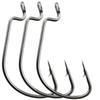 100pcs Worm Hook Jig Wide Gap Fishing Hook High Carbon Steel Fishing Hook for Bass Saltwater Fishing Size: 1/0-5/0 (4/0) view 3