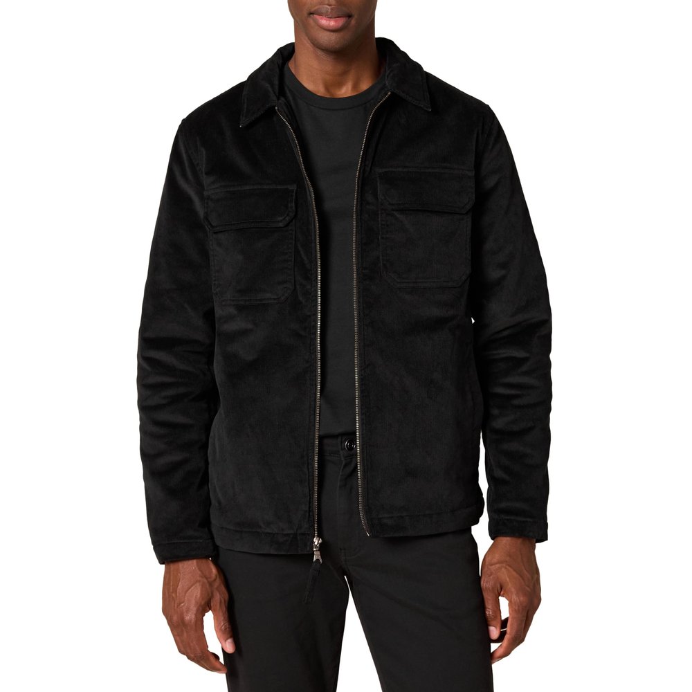 Amazon Essentials Men's Corduroy Work Jacket (Available in Big & Tall), Black, Small
