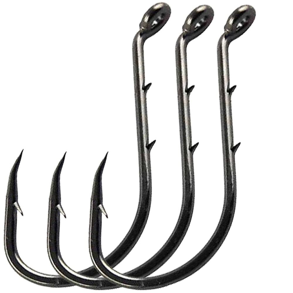 100pcs Barbed Baitholder Hooks Octopus Fishing Hooks Baitholder Jig Fishing Hooks Octopus Hooks Strong Sharp High Carbon Steel Bait Holder Hooks for Freshwater Saltwater Fishing (5/0)