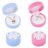 CHGCRAFT 4Pcs 2 Colors Snowflake Jewelry Box Snowflake Trinket Box Storage Box Case Christmas Gift Box Ring Box Wedding Band Box for Proposal Engagement Wedding Valentine's Day Gift, 2.11.3 Inch view 1