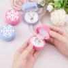 CHGCRAFT 4Pcs 2 Colors Snowflake Jewelry Box Snowflake Trinket Box Storage Box Case Christmas Gift Box Ring Box Wedding Band Box for Proposal Engagement Wedding Valentine's Day Gift, 2.11.3 Inch view 3