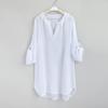 Little Girl's Kids Swimsuit Beach Cover Up For Girl Chiffon Shirt Bikini Beachwear Girl Athletic (White, 4-5 Years) view 3