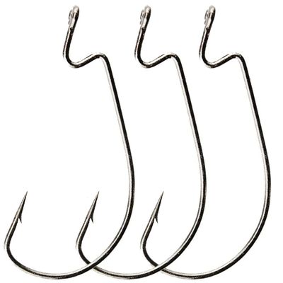 100pcs High Carbon Steel Wide Gap Fishing Hook Worm Hook Jig Fishing Hooks for Bass for Saltwater Fishing Size: 1/0-5/0 (2/0)