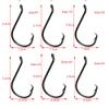 50pcs Circle Hooks Catfish Fishhook Fishing Hooks for Bass High Carbon Steel Offset Octopus Fishing Hooks Size: 1#-5/0 Saltwater Freshwater Fishing (1/0) view 4