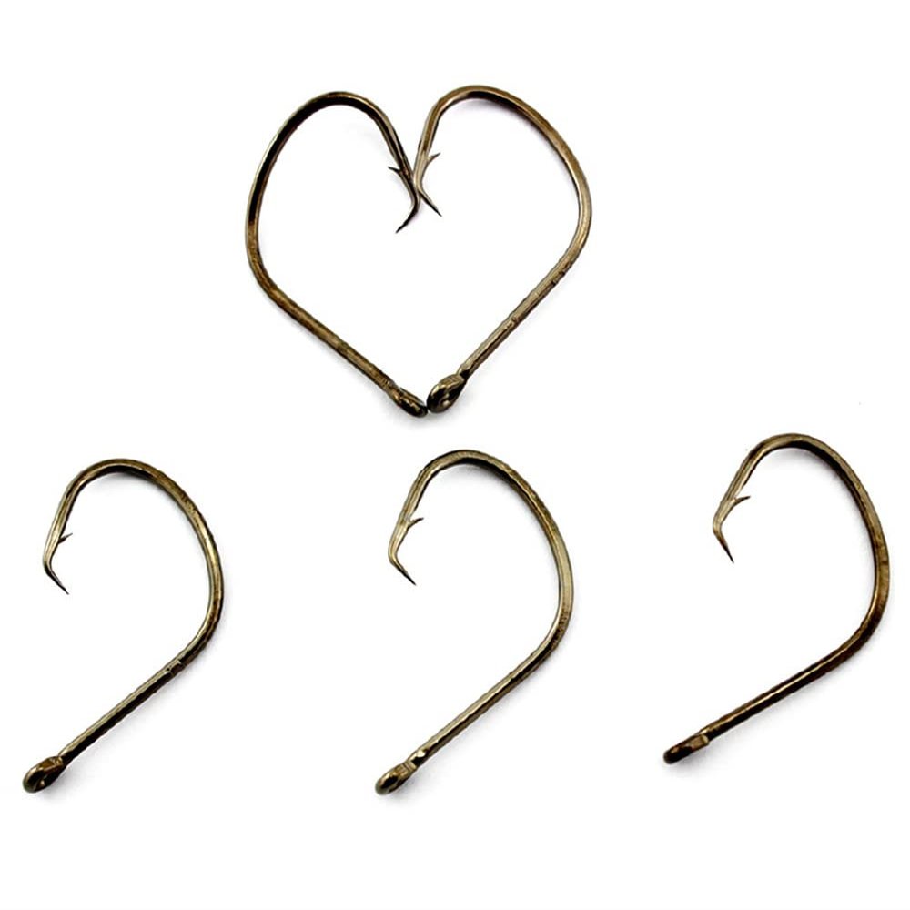 100pcs Fishing Circle Hooks Saltwater Fishing Hooks in Line High Carbon Steel Circle Hooks Straight Eye Octopus Hook for Freshwater Saltwater Size 1#-5/0 (1/0)