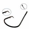 100pcs Fishing Circle Hooks Saltwater Fishing Hooks in Line High Carbon Steel Circle Hooks Straight Eye Octopus Hook for Freshwater Saltwater Size 1#-5/0 (1/0) view 2