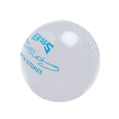 Gunn & Moore GM All-Weather Rubber Cricket Training Ball, BS55 Ben Stokes, 70 Grams Junior Size, White