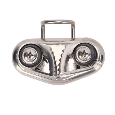 Boat Cam Cleat with Wire Leading Ring Sailboat Pilates Equipment 316 Stainless Steel Mirror Polished for 10mm Rope Boat cam Cleat Ship/Yacht Parts