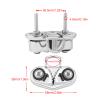 Boat Cam Cleat with Wire Leading Ring Sailboat Pilates Equipment 316 Stainless Steel Mirror Polished for 10mm Rope Boat cam Cleat Ship/Yacht Parts view 4