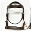 AMAZING HORSE STUFF Sidepull Bitless Bridle with Designer Hand Carving On Brow & Noseband Curved Shaped Brown (Full, Cob, Pony) (Pony) view 3
