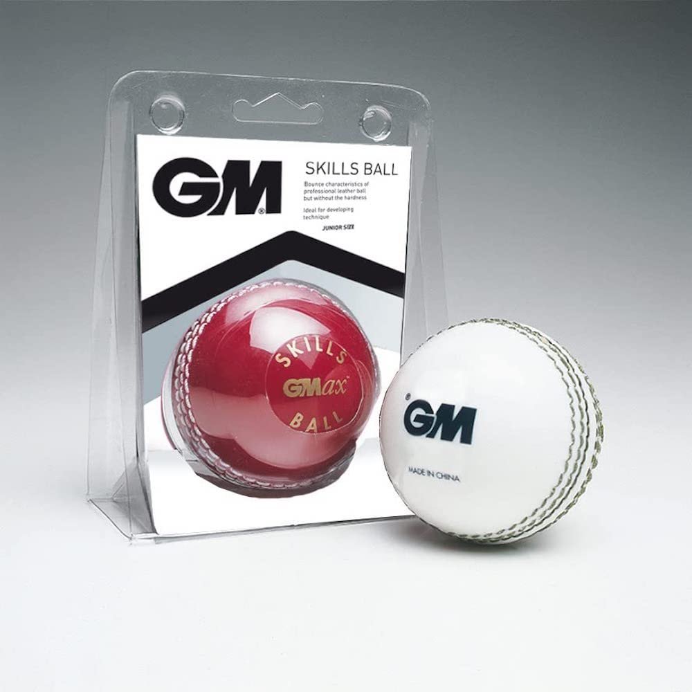 Gunn & Moore GM Skills Ball, BS55 Ben Stokes, Junior Size 70 Grams, Red/White