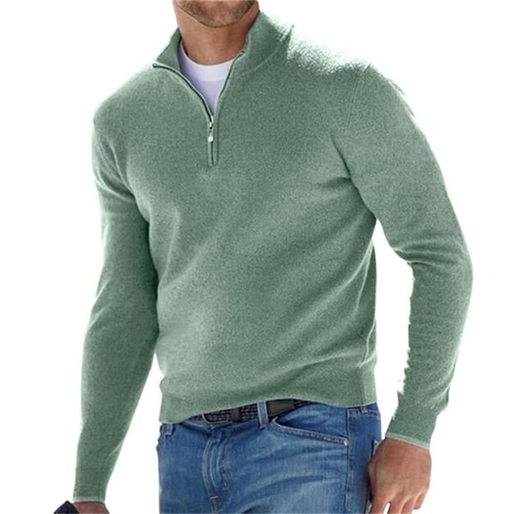 Yskmmr Men's Quarter Zip Pullover,Men's Sweatshirt,Fleece Mock Neck Sweatshirt (green,XXXXX-Large)