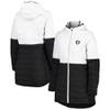 MSX by Michael Strahan Women's White/Black Las Vegas Raiders Willow Quilted Hoodie Full-Zip Jacket view 1