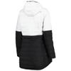MSX by Michael Strahan Women's White/Black Las Vegas Raiders Willow Quilted Hoodie Full-Zip Jacket view 3