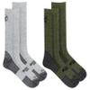 Jeep Mens Socks - 2 Pair Pack Breathable, Cushioned Comfort Wool Blend Trail Crew, Light Gray, 8-12 US view 3