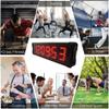 PHAVEA 28" Outdoor Digital LED Wall Clock, 5 Inch 6-Digit Race Timer, HH:MM:SS, Stopwatch, 12/24 Hours, Shelf Or Wall Mount, for Marathon/Training/Climbing/Timing view 4