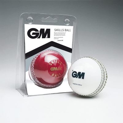 Gunn & Moore GM Cricket Skills Ball, BS55 Ben Stokes, Senior Size, Red/White