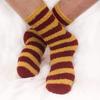 BambooMN Women's Fuzzy Team Spirit Socks - Super Soft Microfiber Game Day Sports Socks - Striped Green & Gold - Extra Large - 4 Pairs view 4