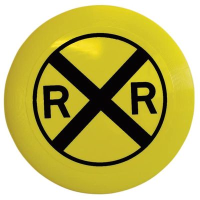 Myco Railroad Crossing Sign Flying Disc