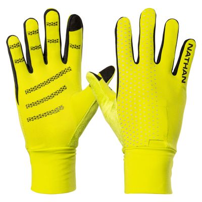 Nathan, HyperNight Reflective Glove, Hi Vis Yellow/Geo Print, X-Small