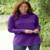 Woman Within Plus Size Thermal Turtleneck - 38/40, Bright Cobalt view 3