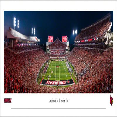 Louisville Cardinals Football (end zone) - Unframed 40 x 13.5 Poster by Blakeway Panoramas