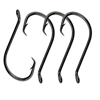 100pcs Circle Hooks Catfish Fishhook Fishing Hooks for Bass High Carbon Steel Offset Octopus Fishing Hooks Size: 1#-5/0 Saltwater Freshwater Fishing (1/0)